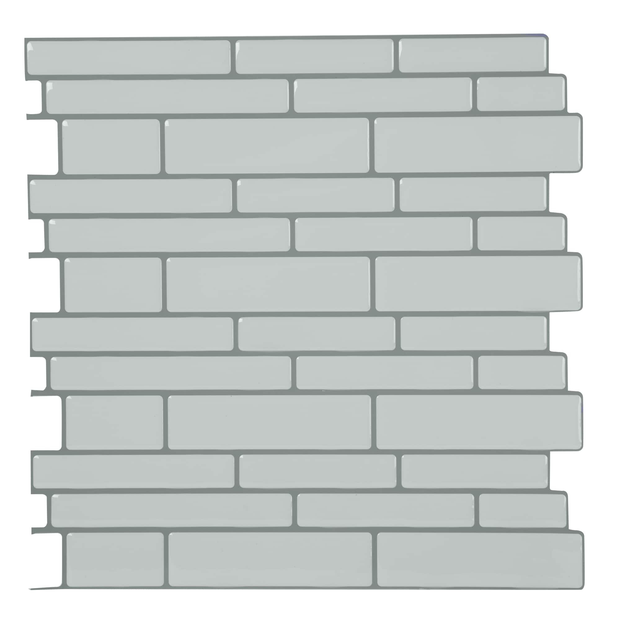 Simplify Peel & Stick White Wall Tile Pack